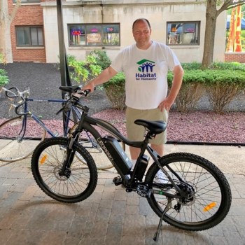 Veteran Donald Bowman and e-bike
